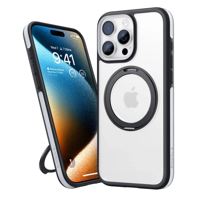 Torras Ostand R Fusion tok iPhone 16 Pro-hoz (fekete)