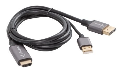 HDMI-DisplayPort kábel 1M 4K fekete