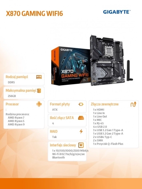 Gaming alaplap Wi-Fi 6-al és USB-C-vel