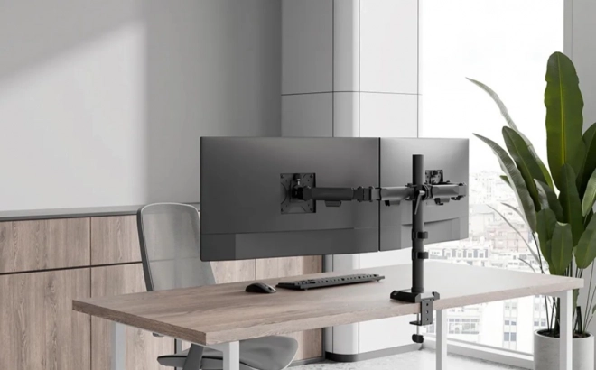 Neomounts duplamonitor kar DS60 NERO