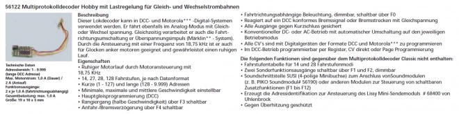 Piko Loco dekóder vasútmodellhez NEM 652 (8 tűs)