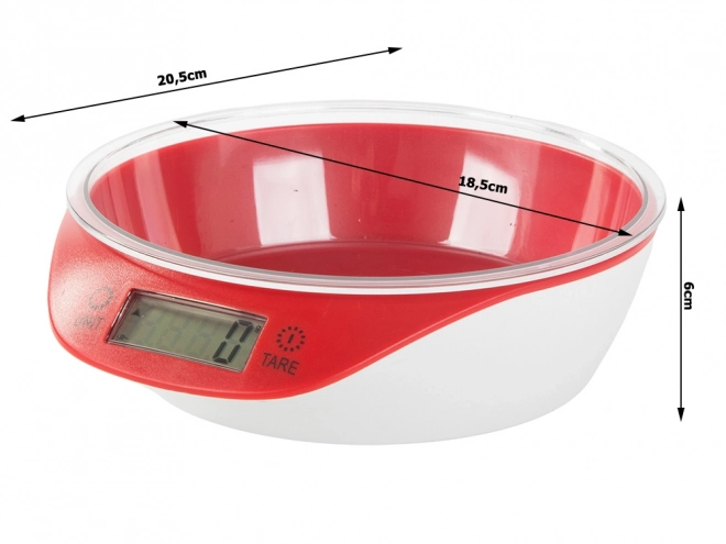 Elektronikus konyhai mérleg kivehető tálkával 5kg/1g