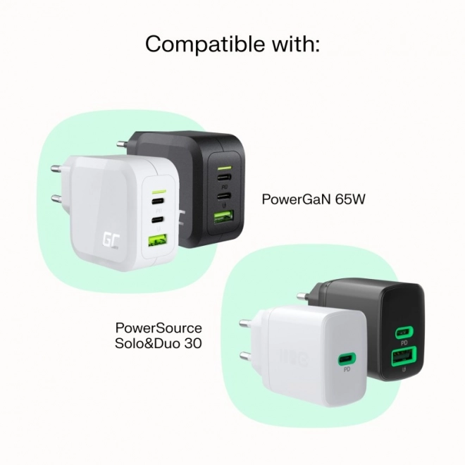 Usb-c - usb-c kábel PowerStream 100W fehér, 1,2m