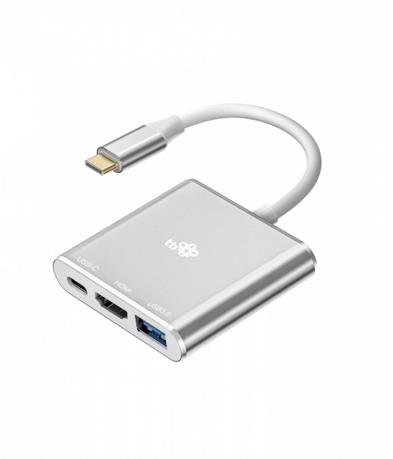 Usb C adapter 3 az 1-ben – HDMI, USB, PD ezüst