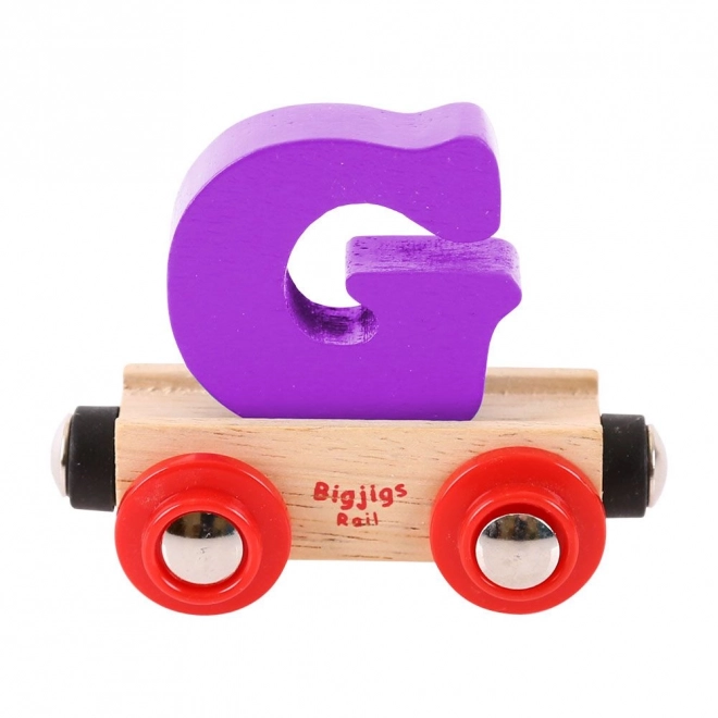 Bigjigs Rail fa kocsika - G betű