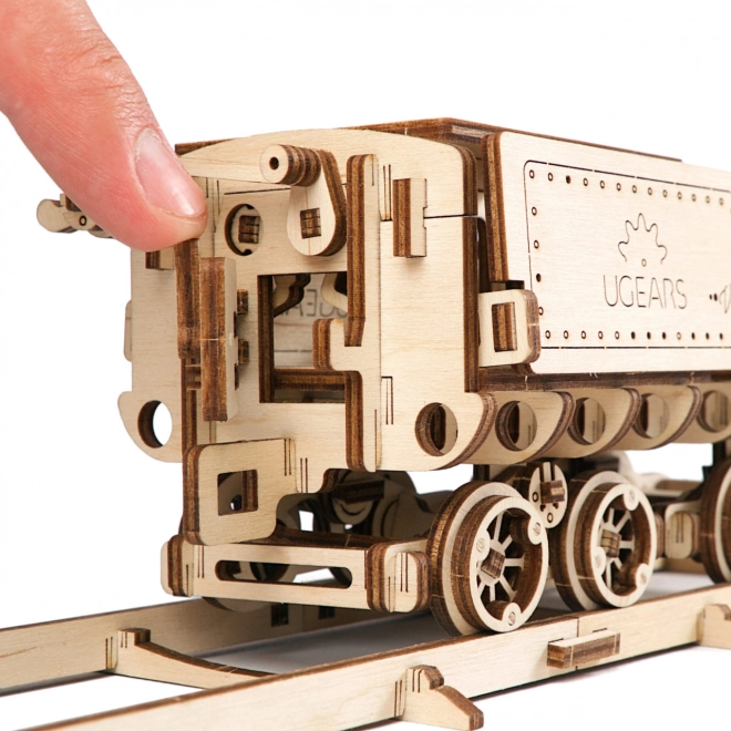 Ugears 3D mechanikus fa puzzle gőzmozdony