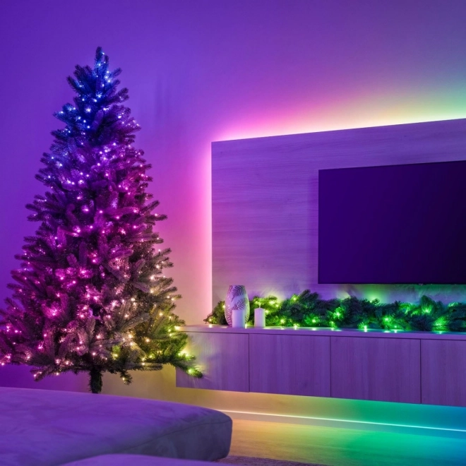 Intelligens karácsonyi fényfüzér 400 LED RGB 32m