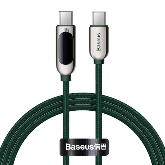 Baseus kijelzős USB-C kábel zöld