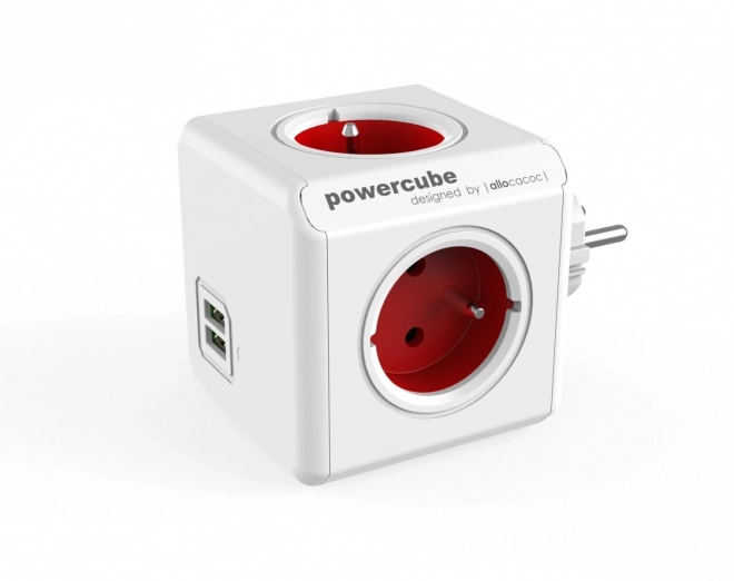 PowerCube eredeti USB elosztó, piros