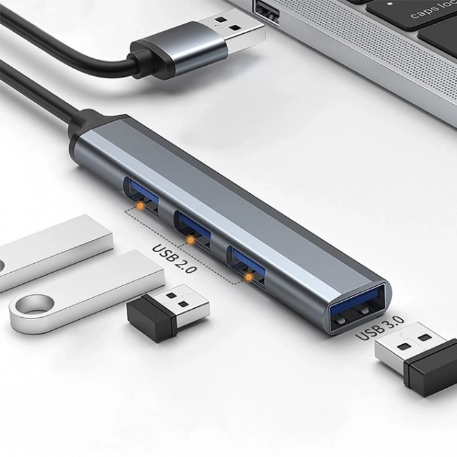 Qoltec USB 3.0 hub 4 az 1-ben