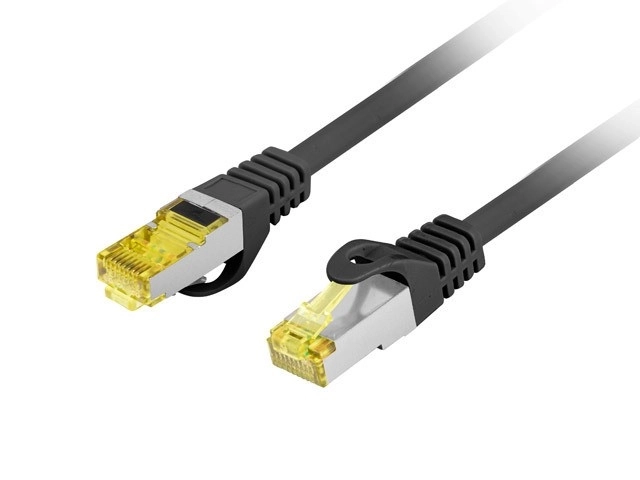 S/FTP LSZH CU Ethernet kábel 0.25m fekete