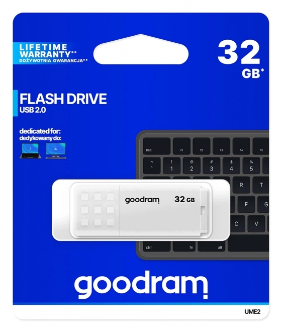 Goodram pendrive UME2 32GB USB 2.0 fehér