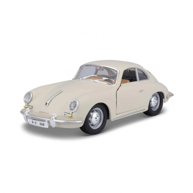 Bburago Porsche 356B Coupe (1961) elefántcsont színű modellautó 1:24