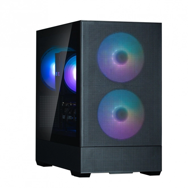 P30 Air mATX Mini Torony Ház ARGB ventilátorokkal fekete