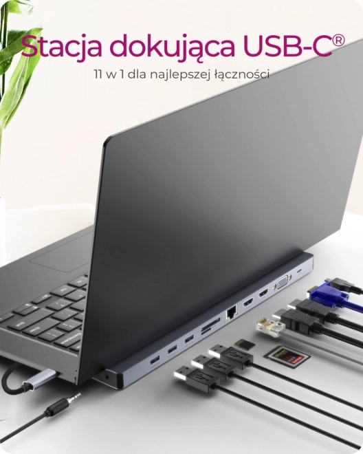 11 az 1-ben USB-C dokkolóállomás