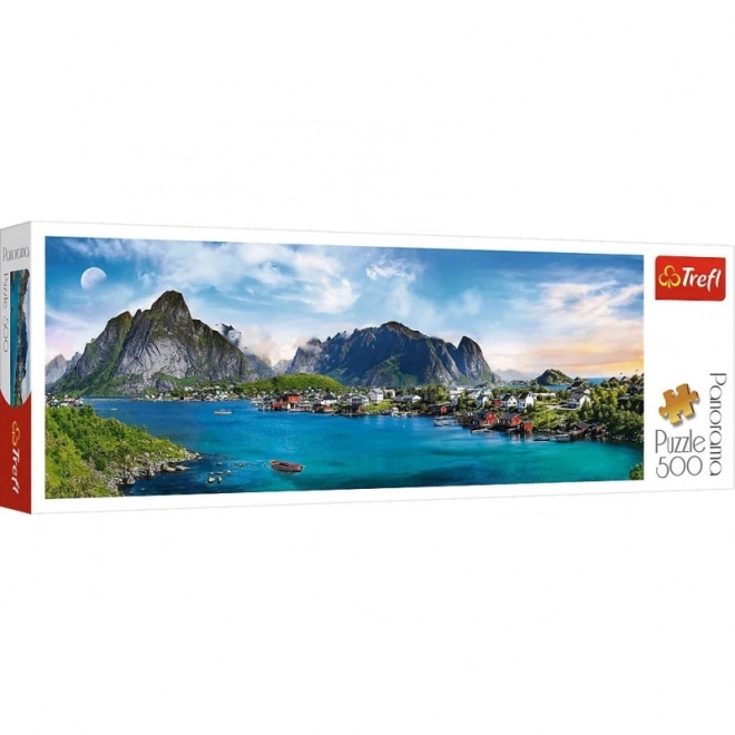 Panoráma puzzle Lofoten Norvégia 500 darab