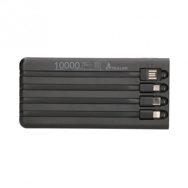 Extralink napelemes power bank 10000 mAh fekete