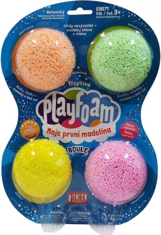 PlayFoam Boule csillogó készlet 4 színben – nem koszoló gyurma