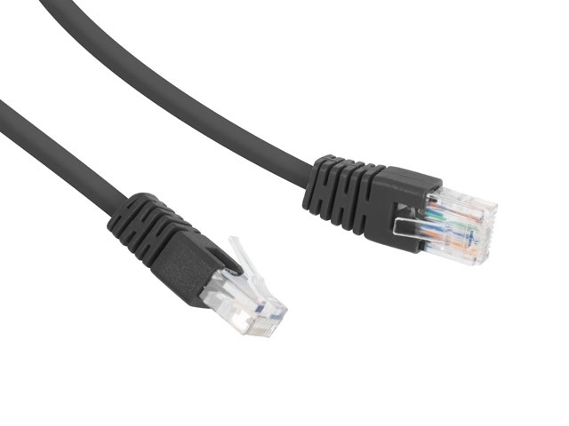 Patch cord hálózati kábel kat. 6 fekete 5m