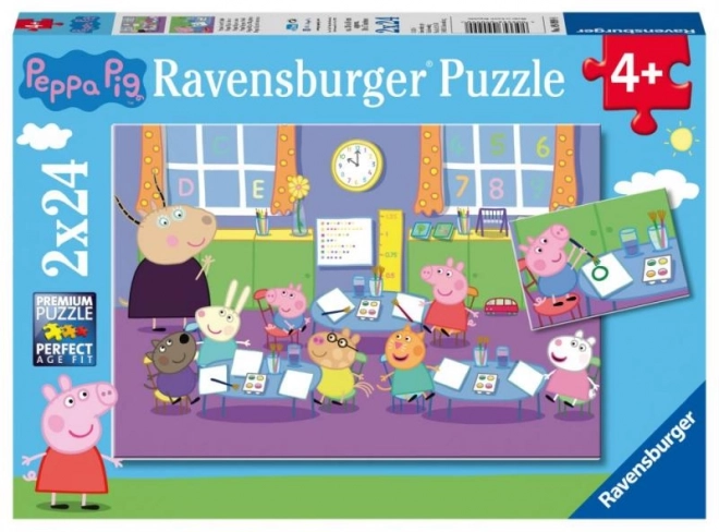 Peppa malac és az egész osztály kirakó 2 az 1-ben Ravensburger