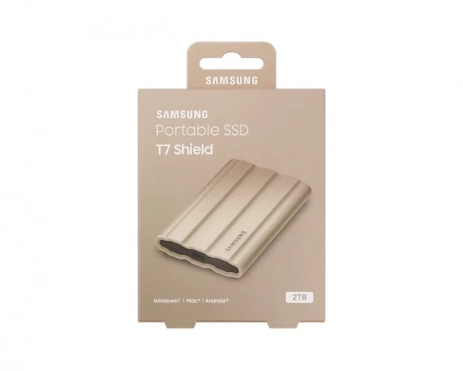 T7 Shield SSD 2TB USB 3.2 hordozható adattároló, bézs