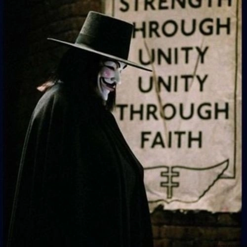 Anonymous maszk, Guy Fawkes maszk, V mint Vérbosszú maszk - fehér