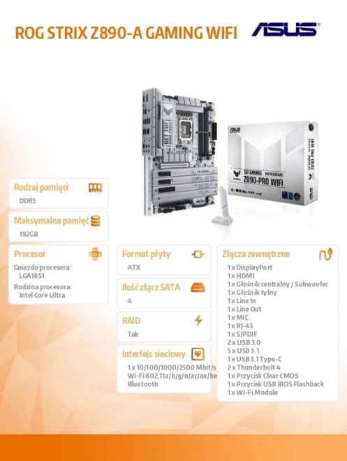 Asus TUF Gaming Z890-PRO WIFI alaplap