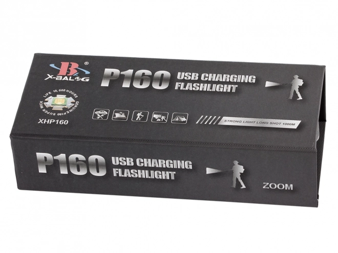 Bailong taktikai katonai zseblámpa led cree xhp160