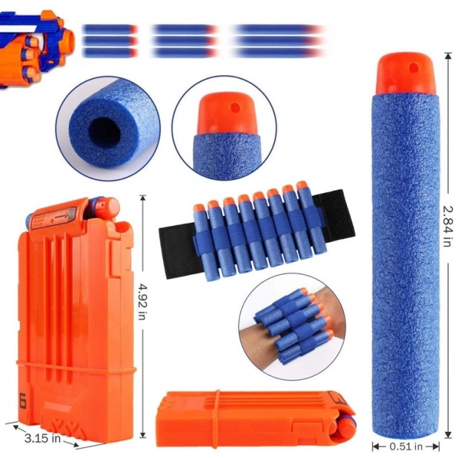 Nerf csatához taktikai készlet 30 lövedékkel és szemüveggel