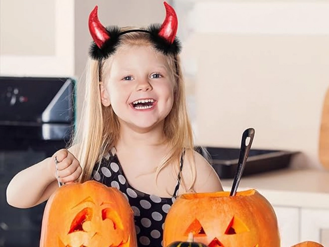Diabló Sátán Szarv Fejpánt Halloween Karneválra