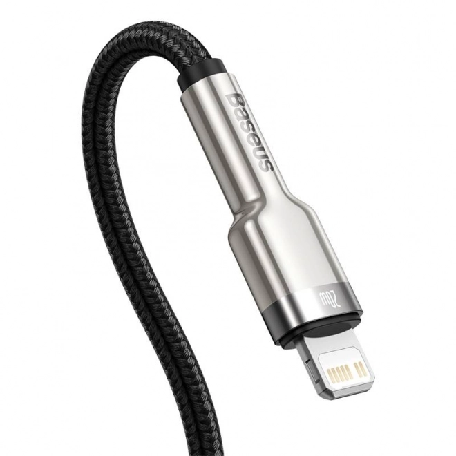 Baseus Cafule usb-c lightning kábel, pd, 20w, 0,25m (fekete)