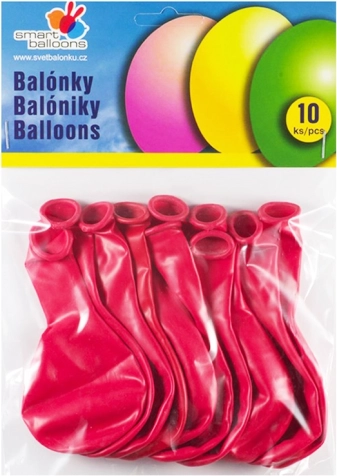 Piros felfújható lufik 26 cm – 10 darabos készlet