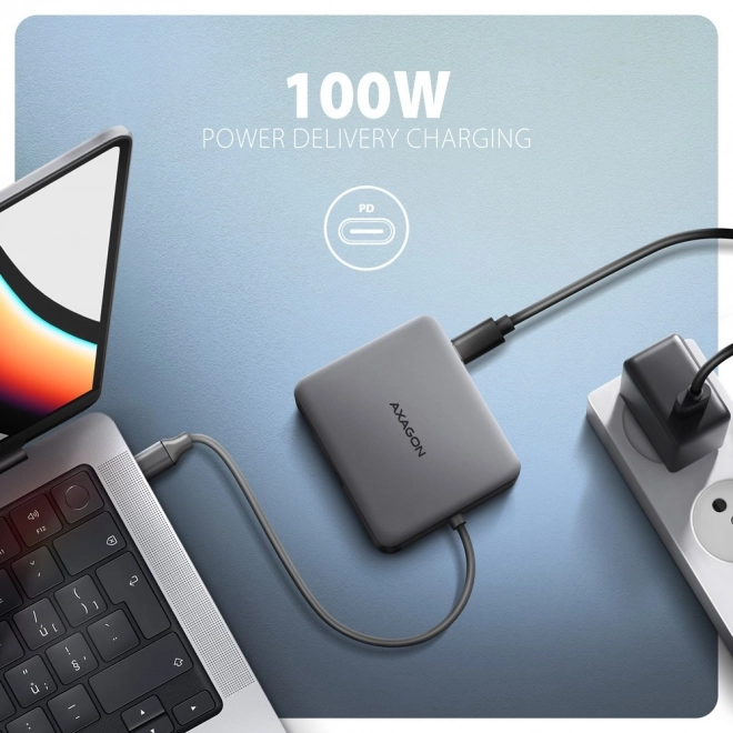 Axagon HMC-5HL többportos USB-C hub 5 az 1-ben dokkolóállomás