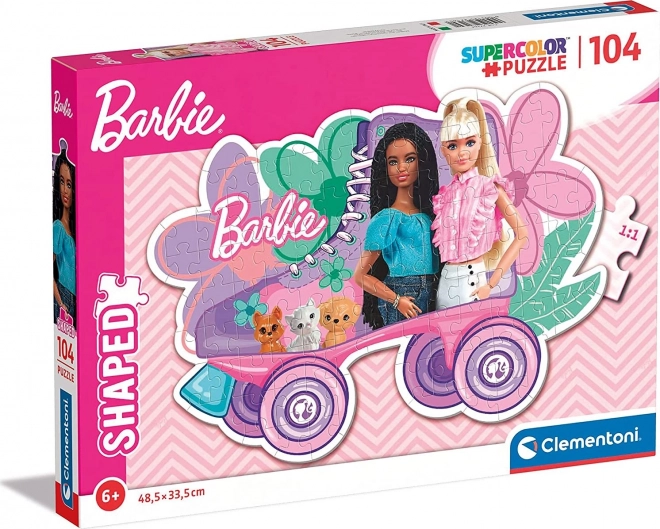 Clementoni Barbie különleges keretpuzzle - Korcsolyázás 104 darabos