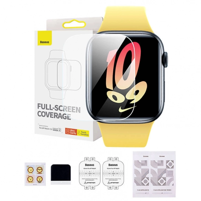 Baseus nanokristály fólia 41 mm Apple Watch 7/8-hoz, átlátszó