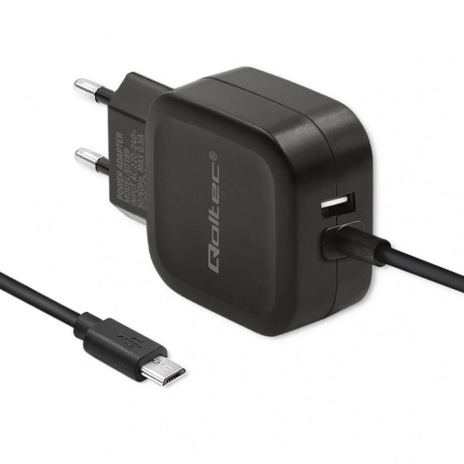 Qoltec hálózati töltő USB-vel és Micro USB kábellel