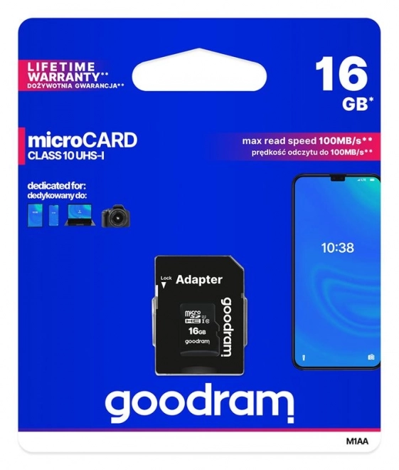 Goodram microSD memória kártya 16GB