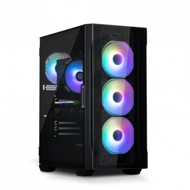 Fekete RGB ATX Mid Tower számítógépház