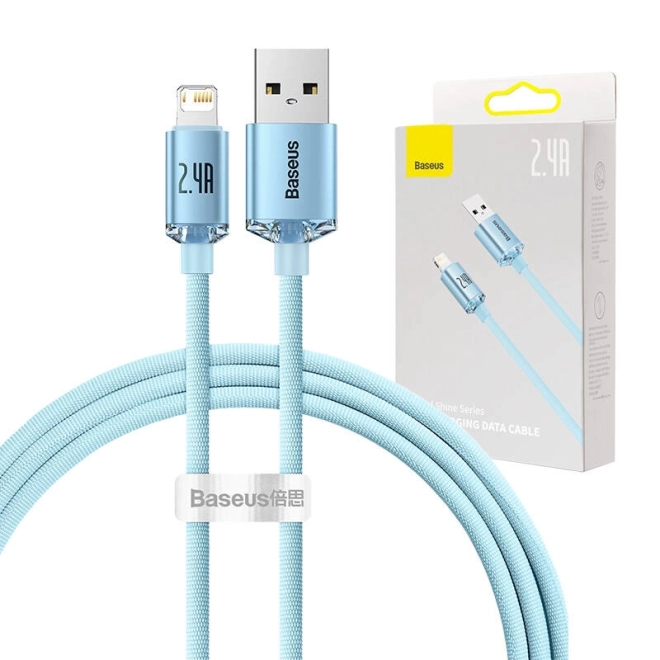 Baseus crystal shine usb kábel iP-hez, 2.4A, 1.2m