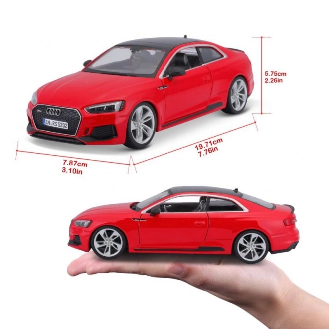 Fém Audi RS 5 Coupé piros 1/24