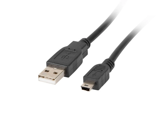 Fekete USB 2.0 mini kábel LANBERG 1.8M