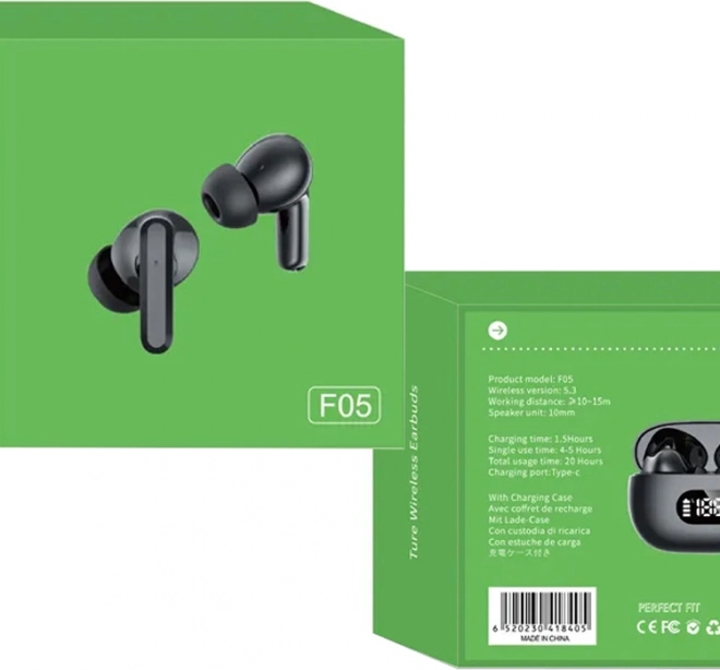 Vezeték nélküli Bluetooth fülhallgató töltőtokkal