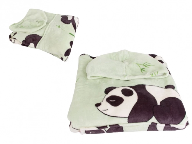 Puha panda takaró pulóver kapucnival