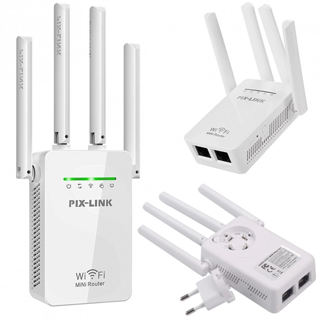 Erős Wi-Fi jelerősítő repeater 300 Mb/s WPS