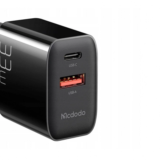 gyors töltő mcdodo usb és usb-c 33w fekete