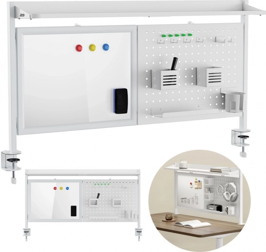 Mágneses tábla és pegboard a maximális rendre