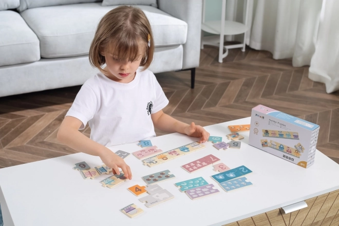 Drewniane numerikus puzzle - VIGA PolarB Montessori