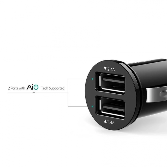 Mini autós töltő 2xUSB AiPower