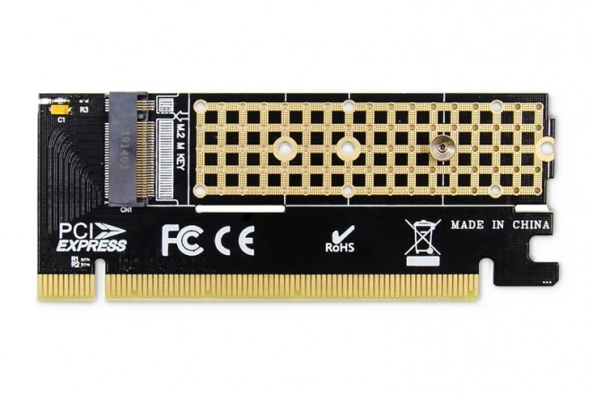 M.2 NVMe SSD PCIe 3.0 x16 vezérlőkártya