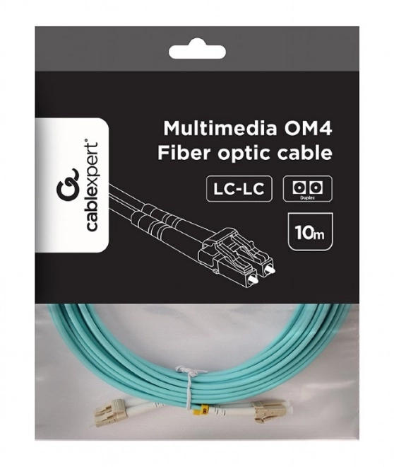 Duplex OM4 multimódusú optikai kábel LC/LC 10m